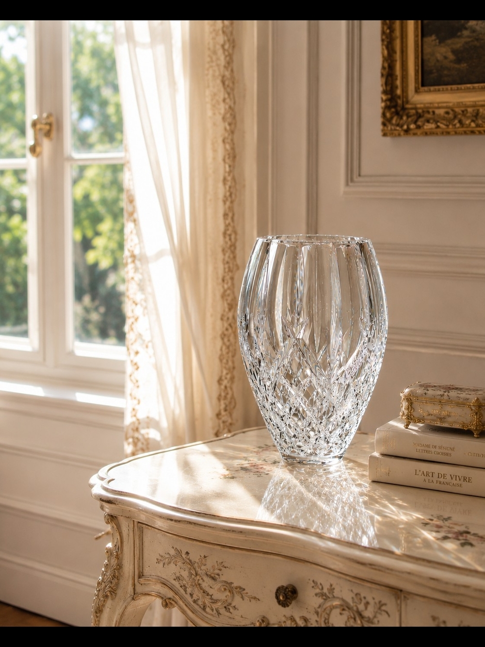 Waterford Vintage 80s Aragin Cut Lead Crystal Vase. PRISTINE